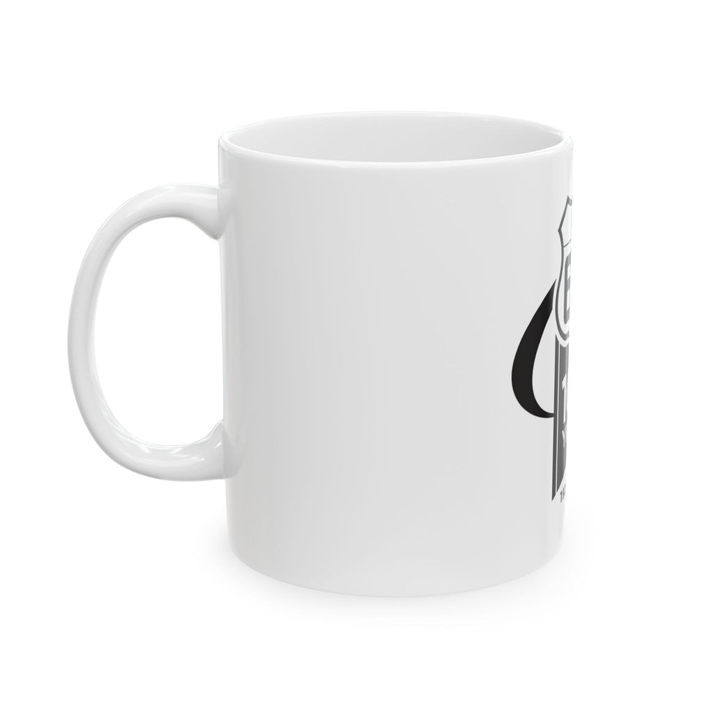 Route 66 100 Years Ceramic Mug — US 66 1926–2026 Anniversary Coffee Cup (11oz/15oz)